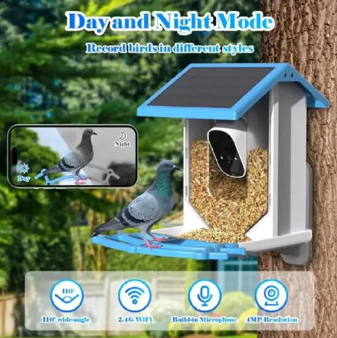 Bird Feeder Solar With Camera