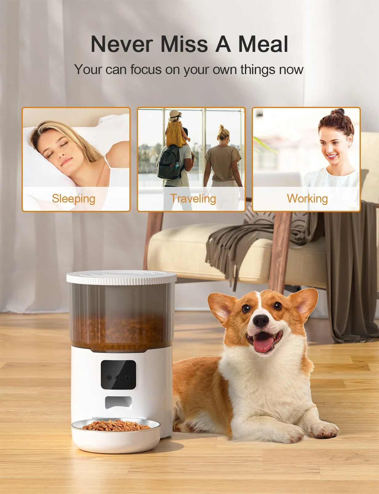 Smart Home Cat Dog Automatic Pet Feeder
