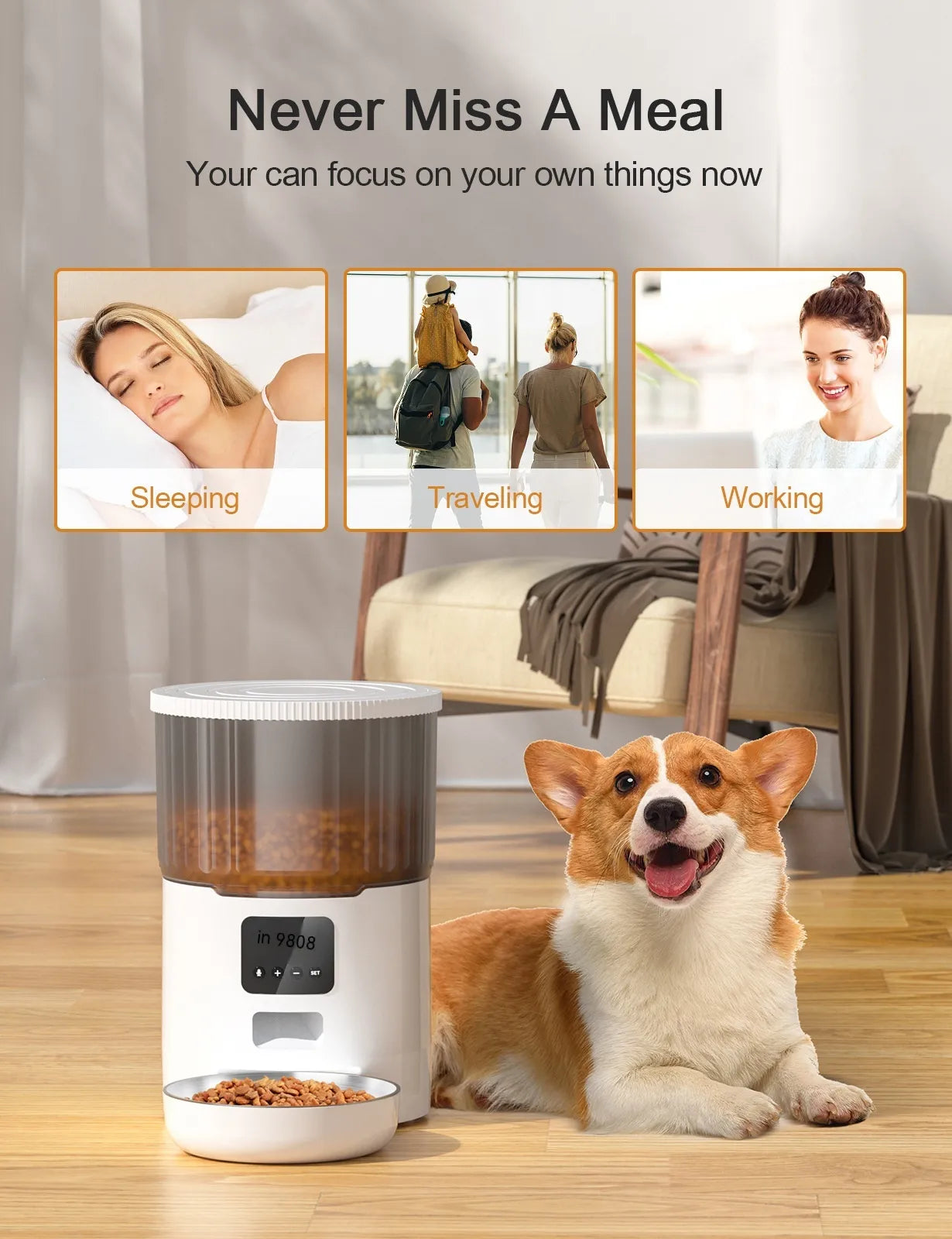 Smart Home Cat Dog Automatic Pet Feeder